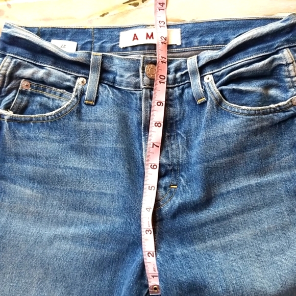 AMO BABE LACE UP Love Note Laces Ankle Ties Button Up High Anthro Denim Jeans 27 - Picture 8 of 16